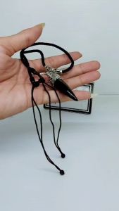 KALUNG ELEGAN LIONTIN AKAR BAHAN KOMBINASI ALPAKA