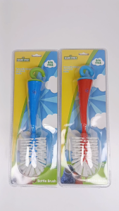 Sesame Beginnings 2-in-1 Baby Cleaning Brush Soft Nylon Bristles Nipple & Bottle Cleaner BPA-Safe