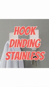 Gantungan Stainless Dinding Tempelan HOOK Hanger Baju Handuk Cantelan Tempel Tembok Kamar Toilet Wc Kulkas Serbaguna - ZEN CAR PARTS