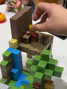 【SG】DIY Magnetic Block Magnetic Building Blocks Mini Magnet Square DIY Fun Toy / 3D Assembling Toys