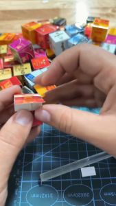 v2[ชุดกระดาษ1ชุด50100ชิ้น] กระดาษพับเหรียญโปรยทานกล่องจิ๋ว กล่องสายเมา