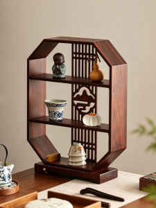 YILI DECO | Zen Style Wooden Display Rack For Tea Accessories