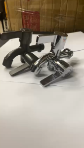 keran air shower double kamar mandi minimalis chrome 1/2 inch RT / kran cabang 2 murah kamar mandi abu grey