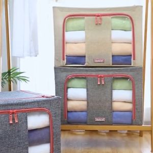 Túi Đựng Chăn Màn Khung Sắt Cao Cấp Chính Hãng GấuMẹ Store – Tủ Vải Khung Thép Quần Áo Gấp Gọn Nhiều Màu. GấuMẹ Store