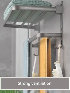 space aluminum material Towel Rack Bathroom Organizer Towel Holder Foldable Towel Rack Bathroom Organizer Towel Holder