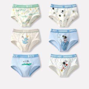 KUCHAR 6 Pcs/Lot Boys Underwears Cotton Children Panties Cartoon Astronaut Kids Underpants Breathable Briefs for Boy