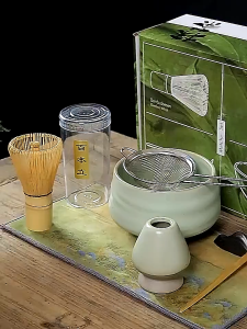【COD】5PCS Alat Matcha Making Set Matcha Bowl Keramik / Alat Matcha Making / Alat Matchmaking Kerajinan Pembuat Matcha Mangkuk /Matcha whisk set / Matcha Tea Set/Matcha bowl set