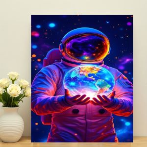 BILIBILI | Acrylic Paint By Numbers Space themed painting By Numbers on Canvas Coloring By Number for Adults Paint Digital Art