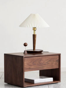 GOOFANSER | Scandinavian Solid Wood Small Bedside Table