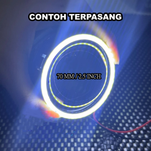 Mobil Motor Cincin Lampu Depan LED Ring Cob 70mm Ring Cob 2.5 Inchi Pnp Ring Kristal Cob High Quality Angel Eye Cahaya Putih