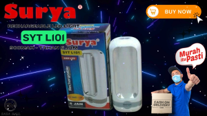 Lampu Emergency + Senter Surya SYT L101 10 SMD + 1Watt Super LED Darurat Mati Lampu Terang Penerangan Rechargeable Recas Cas Isi Ulang 900 mAH Tahan 6 Jam L 101  Laz Mellius Store Cod