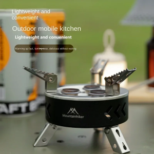 Mountainhiker | MOUNTAINHIKER Tourist Burner Gas Stove Cookware Portable Furnace Picnic Barbecue Tourism Supplies Outdoor Camping Recreation
