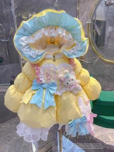 Korean Style Thickened Cotton Jacket for Girls Winter Clothes Princess Cute Lolita Baby Childrens Cotton Coat Toddler Princess Warmth