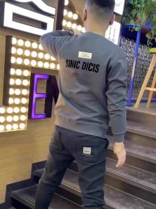 Autumn New Sweater Mens K-style Trendy Simple Long Sleeve T-shirt Youth Heavy Weight Round Neck Slim Casual Bottoming Shirt