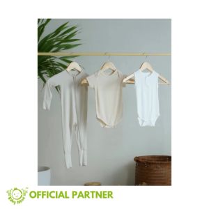 Baby Nene Long Sleeves Bamboo Dual Direction Zippie Pajama Onesie Footie Neutral Colors Organic