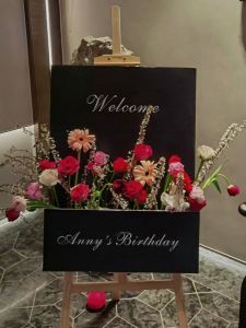 3D Welcome Sign New Store Opening Anniversary Celebration Birthday Banquet Move in Marriage Gift Flowerable KT Board Decoration