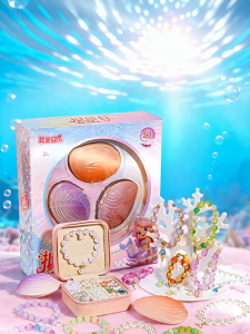 ของเล่นมุกเปลือกหอยสำหรับเด็ก สร้อยข้อมือลูกปัด DIY เล่นบทบาทสมมติขุดกล่องของขวัญ ของขวัญวันเกิด