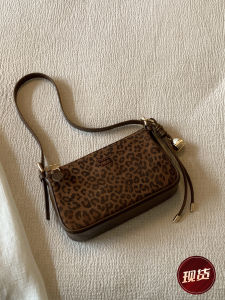 Chio2nd South Wind Genuine Cowhide Leather Leopard Print Bag 2026 Fashionable Shoulder Crossbody Small Womens Bag