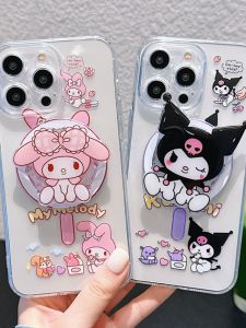 Magsafe Magnetic Phone Stand Compatible with Apple 14 pro iPhone 15 pro Max New Model 13 Cute Kurokos Girl 12 Cartoon Girls 11 Best Friend 16 pro Wireless Charging Case