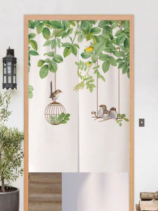 Scandinavian Fresh Ins Style Fabric Door Curtain Kitchen and Bedroom Toilet Half Curtain Partition Curtain Shade Curtain For Home Punch-Free