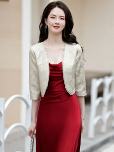 Fashionable Short Tailored Open Cardigan Womens Outerwear Slimming Style Spring Autumn New Arrival Polyester Fiber V-neck