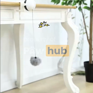 Mainan Kucing Bola Bulu Naik Turun Otomatis / Automatic Pet Lifting Toys Cat Ball