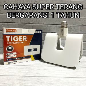 ECOKING TIGER LAMPU LED 60W MODEL LIPAT E27 SNI PUTIH 6500K DAYLIGHT BAGUS BERKUALITAS SNI GARANSI 1 TAHUN FOLDING LIGHT