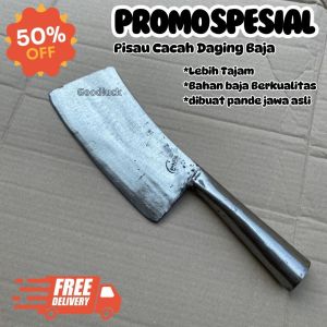 Pisau Daging baja ori super tajam-pisau cacah tulang-pisau daging super tajam-promo pisau serbaguna
