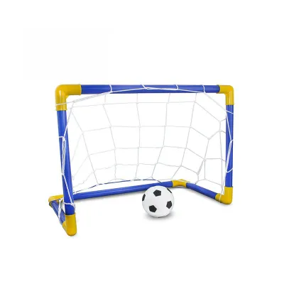 1PC Indoor Mini Folding Soccer Goal Net Plastic Football Post Frame Set Inflatable Kids Sport Toys For Indoor Outdoor Team Games