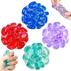 Crunchy Stress Ball Gem Squishy Toy Colorful Stress Relief Toy for Kids Adults Autism Hyperactivity Toys Birthday Gifts
