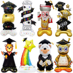 2025 New Graduation Party Ceremony 4D Bear Doctor Notification Standing Balloon School Classroom Decoration Ornaments