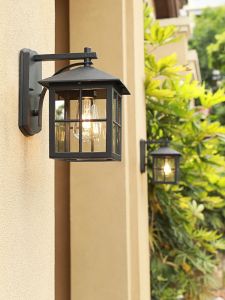 โคมไฟติดผนังกลางแจ้งสไตล์จีนกันน้ำโคมไฟติดผนังภูมิทัศน์ลานกลางแจ้งโคมไฟทางเดินสวนแนววินเทจสำหรับวิลล่า