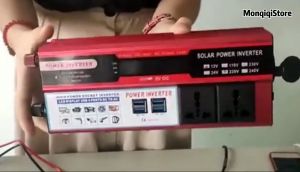 ตัวแปลงไฟ 12V - 220V อินเวอร์เตอร์ 6000W มากขึ้น 4 USB และเครื่องแปลงไฟ 12V - 220V รถแปลงไฟ