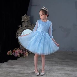 Girls Princess Dress 2023 Spring and Autumn New Flower Girl tiskirt Girl Birthday Host Costume for Piano Performance