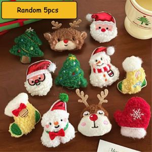 5 Pcs Christmas Surprise Blind Bag Doll Pendant Brooch Decorative Pin Pendant Childrens Christmas Gift