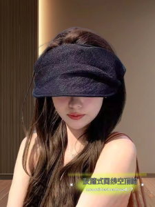 Gao Ding Series Designer Elegant Seersucker Headband Sun-Proof Topless Hat Female Summer Outdoor UV-Proof