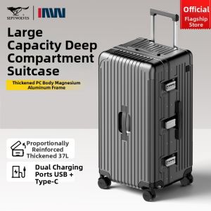 SEPTWOLVES | Security Travel Luggage with Aluminum Frame PC Material Cabin Use