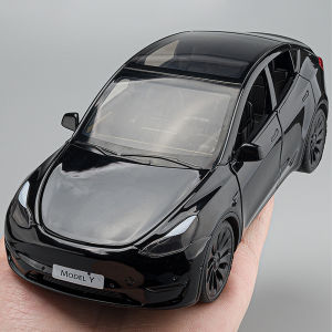 LEO 1:24 Tesla Model Y Metal Diecast Alloy Toy Car Model Trucks For Kids Toys Vehicles Hobbies Collection