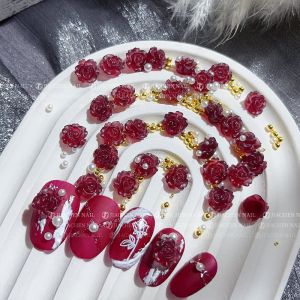 Set trang trí nail charm mix đá / hoa hồng / nơ / bươm theo chủ đề