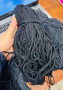 Sỉ bó 100m dây dù đen 2li cột bện làm handmade