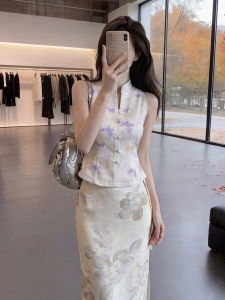 DANTING | French White Sleeveless Mesh-paneled Dress