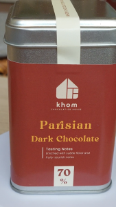 Imported Chocolate 180g (Khom Chocolatier House) - Parisian Dark Chocolate 70% (No preservatives/ emulsifiers) - Pre-order Available to Maximise Shelf Life