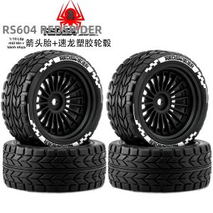 RED SPIDER 4 Cái 65mm 1/10 Trên Đường RC Xe Đua Rally Bánh Xe Với Lốp Cao Su Cho Tamiya TT01 KYOSHO Touring Street Car