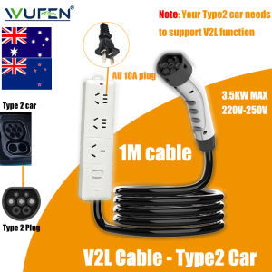 WUFEN AU/NZL Type2 V2L Discharger 1M 10A Socket Type2 Discharge for BYD/MG/Geely/ZEEKR/DEEPAL/GWM/LYNK CO/SERES 5/Chery Electric