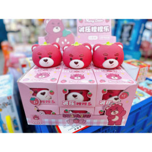 Đồ Chơi Squishy/Mochi Gấu Dâu Lotso Bear Mềm Mịn Size To Chậm Tăng Có Hộp Đựng