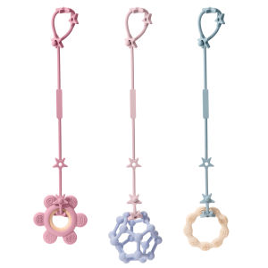 Color Kids Silicone Pacifier Clip Chain Kids Dummy Nipple Holder Clips Teething Toy Soother Pendant Holder Stroller Accessories