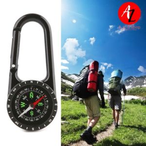 2 in 1 Zinc Alloy Compass Carabiner Keychain: Your Ultimate Outdoor Companion