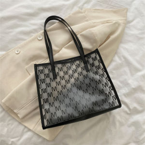 2022 New Fashionable Transparent Handbag Large Capacity Lightweight Beach Bag Womens Single Shoulder Bag Shopping Bag Tote Bag