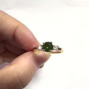 Huitan Women Gold Color Ring Elegant Wedding Engagement Inlaid Bright Cubic Zirconia Promise Accessories Fashion Noble Jewelry