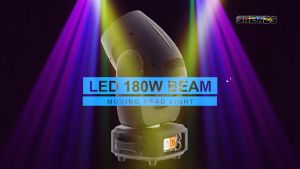 SHEHDS 180W LED Beam Pattern Moving Head Light with14 Static Gobos Disco Lights for Stage Performance Strobe Home Party Music Festival Bar Atmosphere Dj Wedding